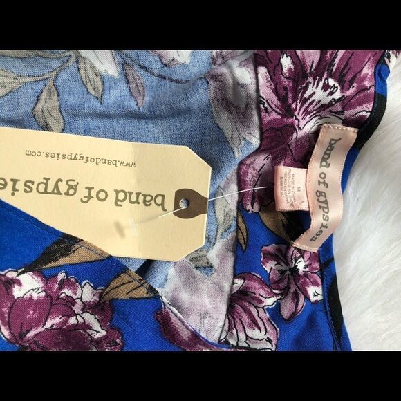 Band Of Gypsies Floral Button Fit & Flare Dress - Picture 9 of 9